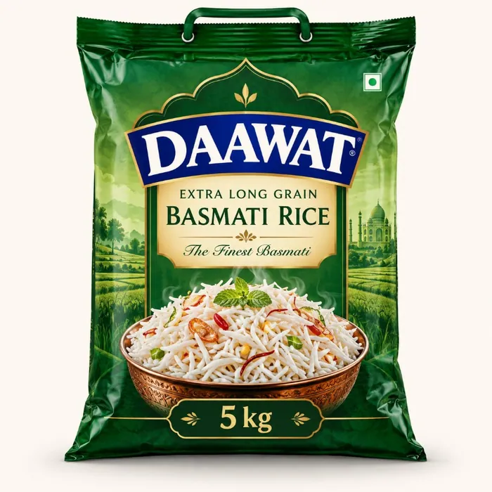 Daawat Extra Long Grain Basmati Rice, 5 kg