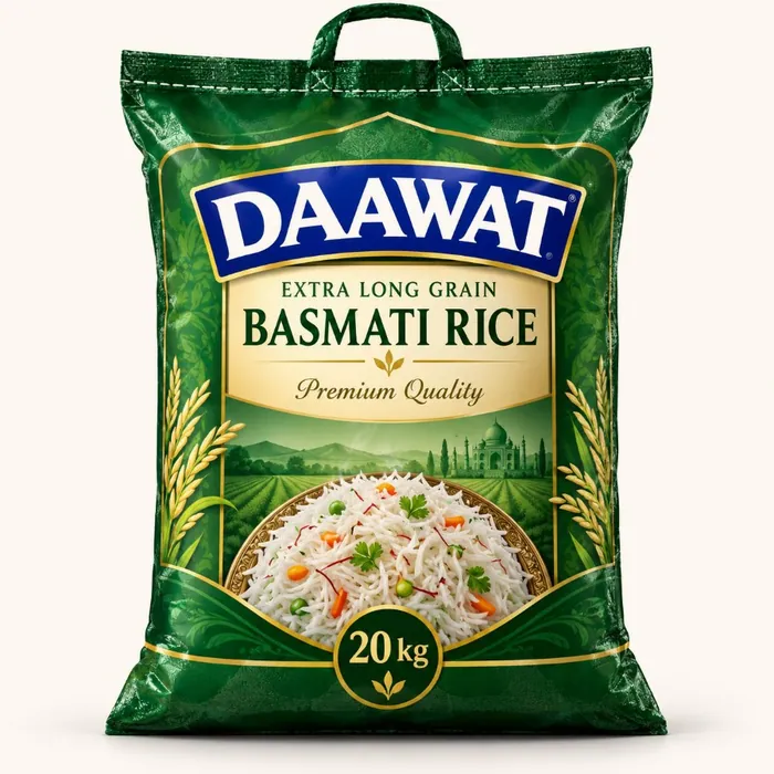 Daawat Extra Long Grain Basmati Rice, 20 kg